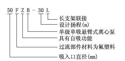 FZB系列氟塑料自吸泵型號意義